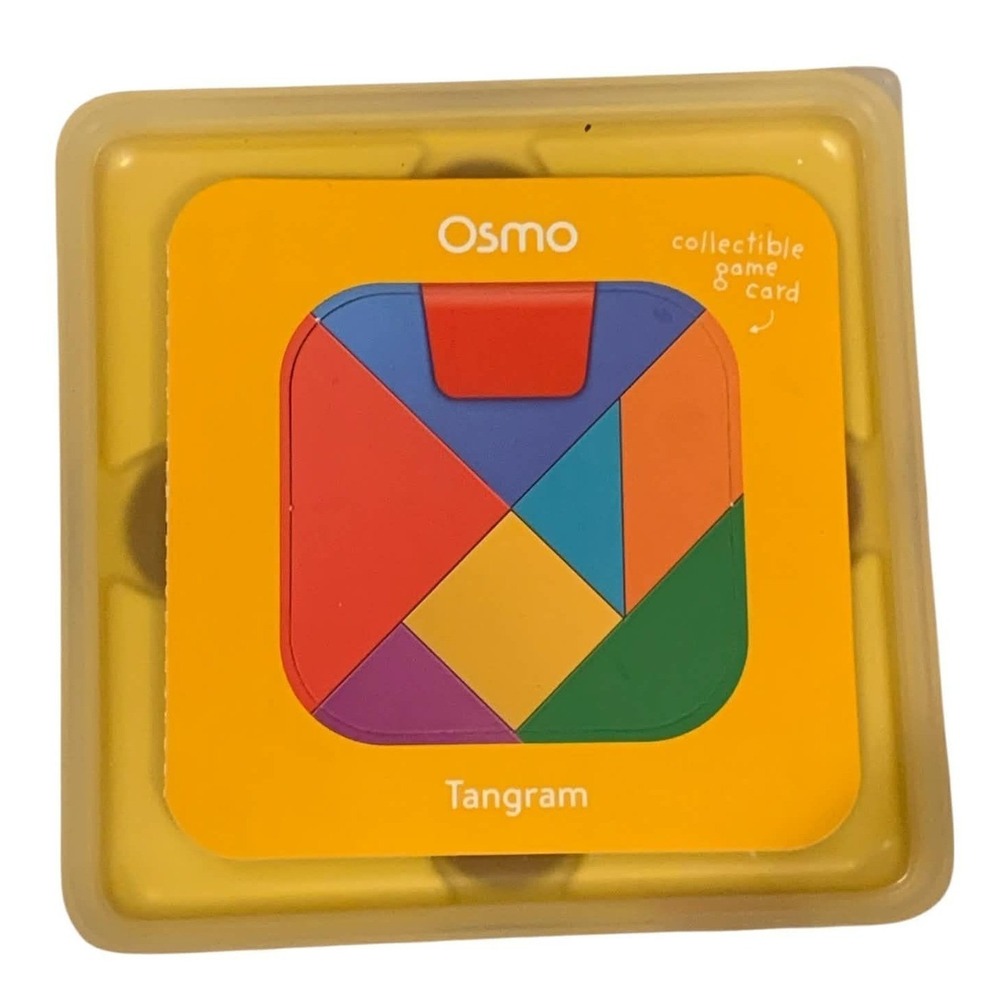 Osmo Tangram Replacement Pieces 7 Wooden Shapes & Yellow Case NO‎ BASE
